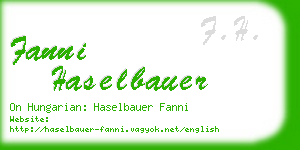 fanni haselbauer business card